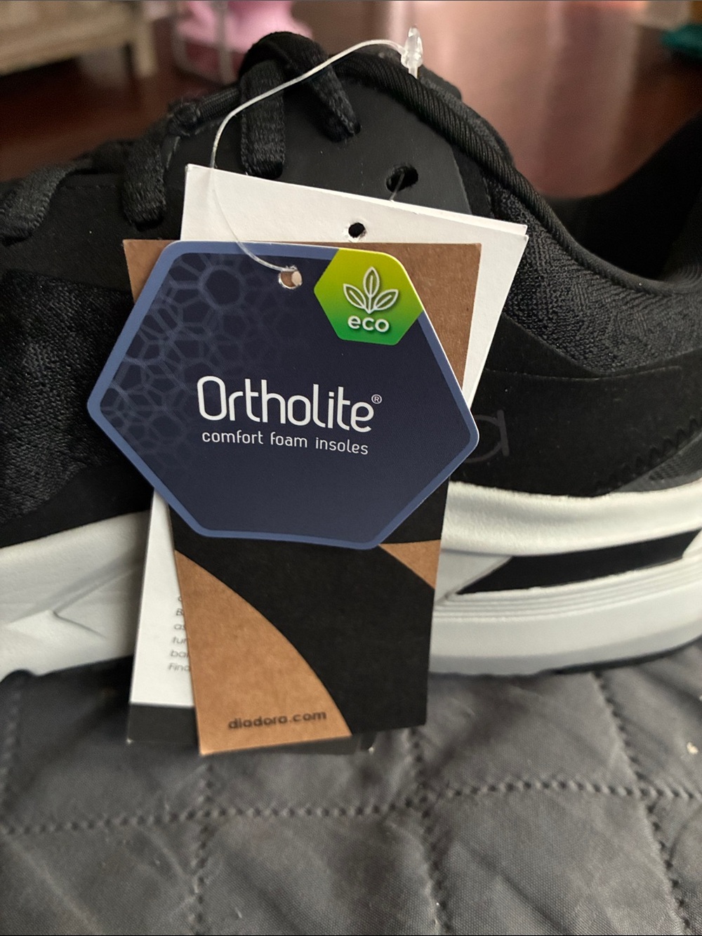 Diadora Black and White Athletic Sneakers - Picture 5 of 8